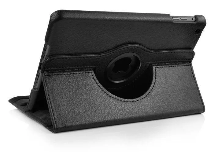 iPad mini 1/2/3 - 360 graders Roterende PU Læder Cover - Sort