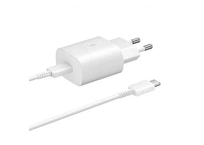 Original Samsung USB-C vægoplader 25W inkl. USB-C til USB-C kabel - EP-TA800EWE - Hvid