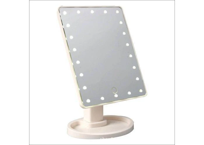 Make-Up spejl med LED lys - Justerbar vinkel - Hvid