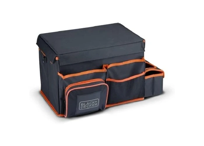 Black & Decker Organizer til bilen - Med bærerem - Kopholdere - Grå/Orange
