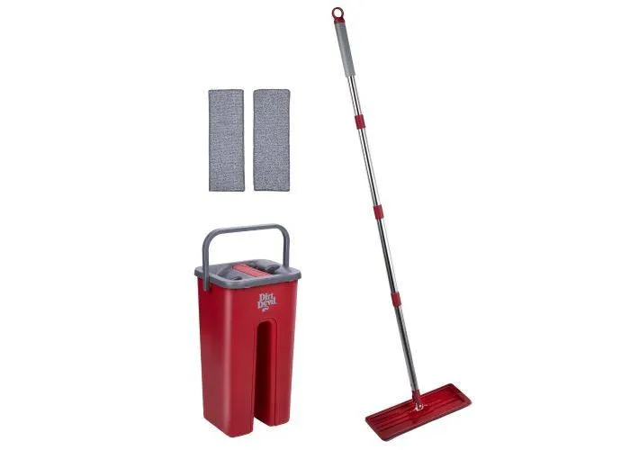 Dirt Devil moppesæt 6L med vridespand med 2 rum & Justerbar moppe