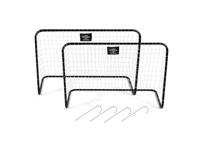 UMBRO fodboldmål  med net 78x56x45cm - Sæt med 2 stk.