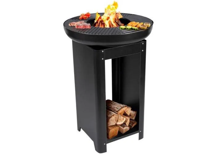 Alpina BBQ 3-i-1 Teppanyaki Grill & Bålfad - ø61 x 90 cm - Sort