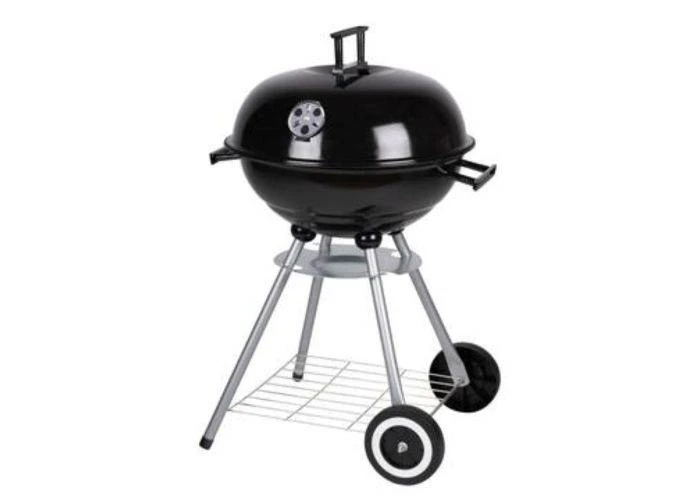 Alpina BBQ kuglegrill med låg og hjul Ø43x72cm - Sort