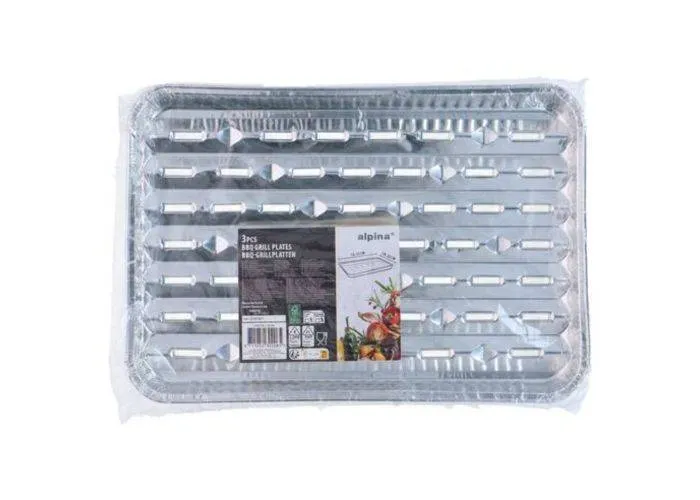 3-Pak Alpina aluminium Grillbakke  35x22cm