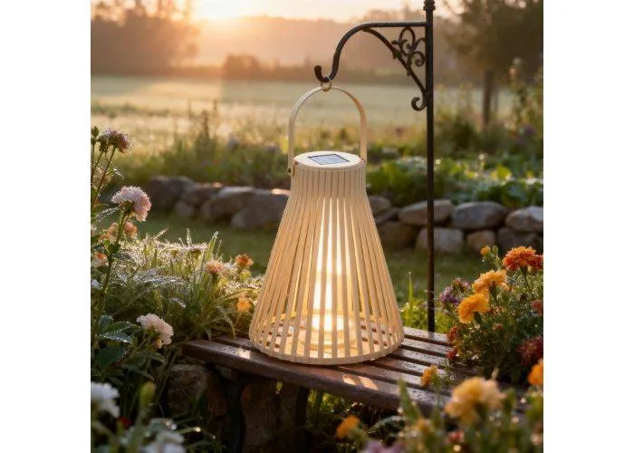 Arti Casa LED solcelle lanterne Ø20xH24cm - Beige