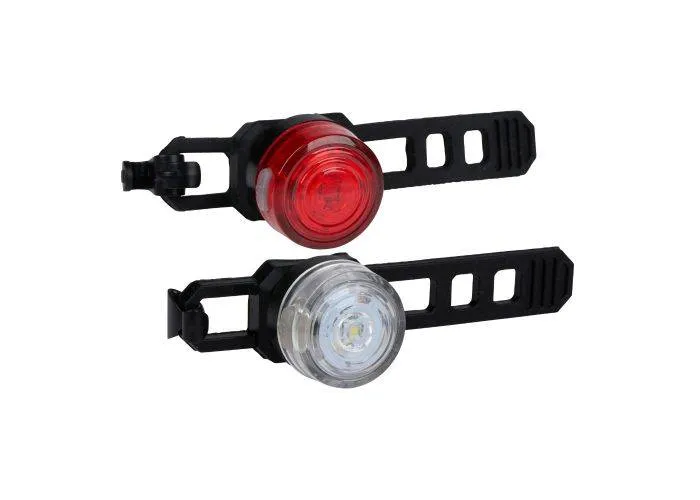 Dunlop LED cykellygtesæt - for- & baglygte