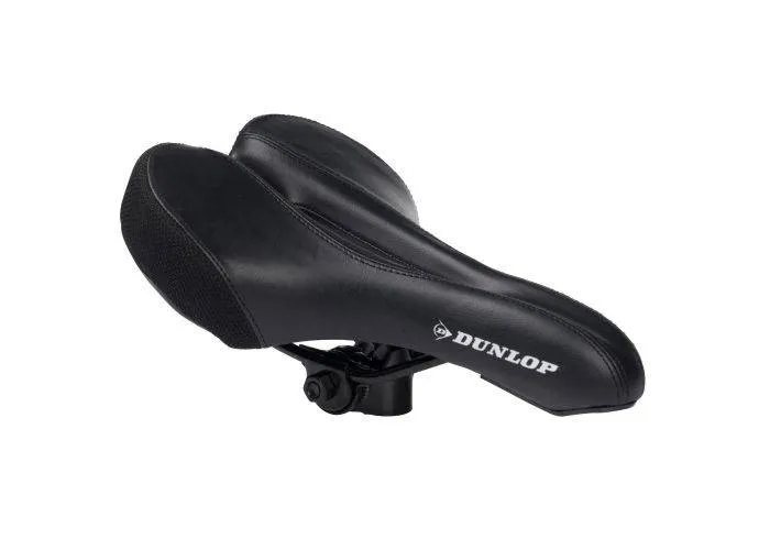 Dunlop ergonomisk cykelsadel med gel - Sort