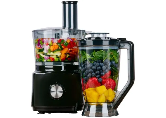 Alpina 2-i-1 Foodprocessor med blender 750W / 2L - Sort