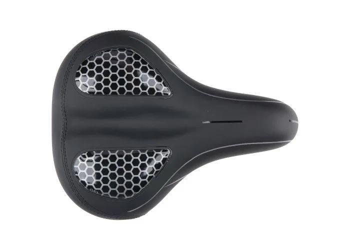 Dunlop cykelsadel med gel - Ergonomisk stødabsorberende comfort - Sort
