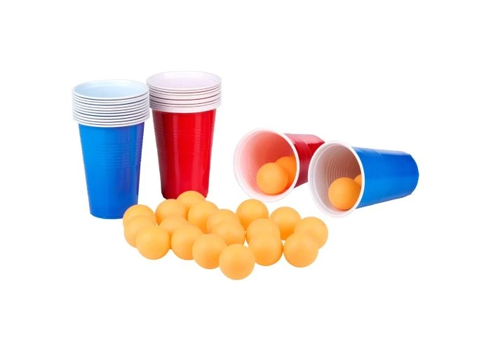 Beer Pong / Ølpong med 48 dele - Krus og bolde