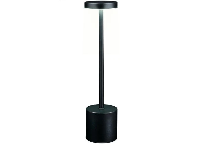 Grundig trådløs LED bordlampe H: 34,3cm - Genopladelig / dæmpbar - Sort