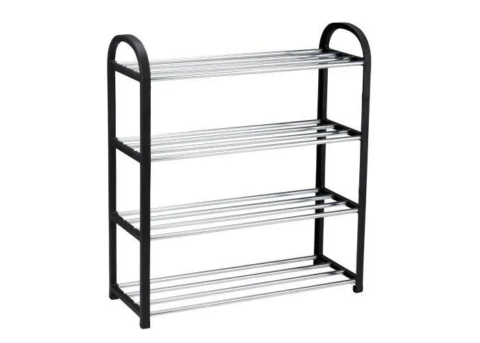 Alpina skoreol med 4 hylder 50x18.5x57cm - Sort
