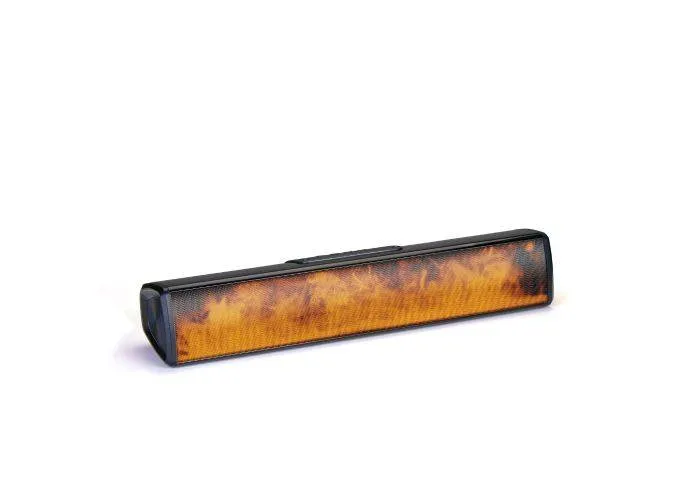 Trådløs Bluetooth højttaler / soundbar med flamme-effekt og RGB-lys