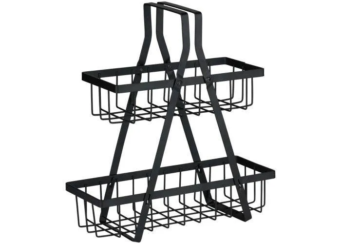 opbevaringsstativ  i metal 28x10x6cm - til køkken / bad