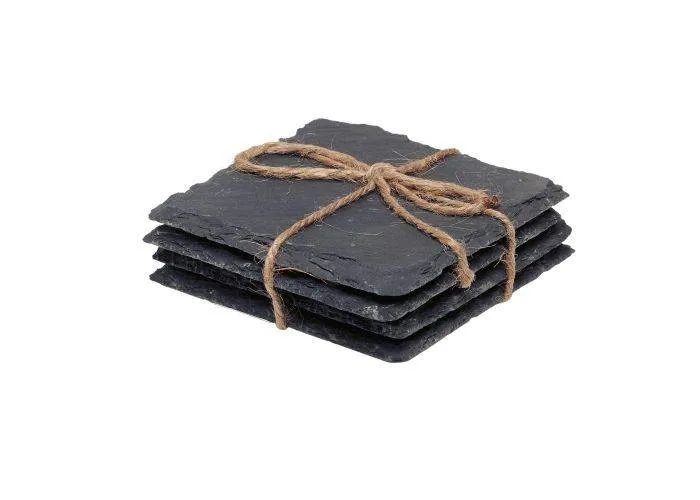 Alpina bordskåner i skifer 10x10cm - 4-Pak