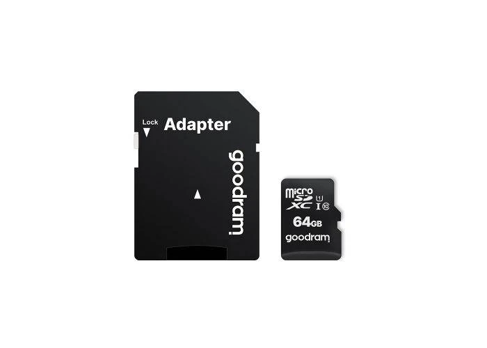 GoodRam MikroSDHC hukommelseskort 64GB - Inkl SD adapter