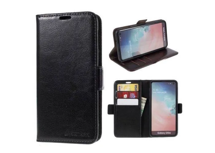 Samsung Galaxy S20 / S20 5G - AZMARO ægte læder cover / pung - Sort