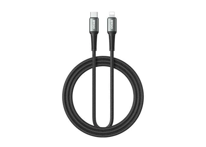 BWOO - USB-C / Lightning kabel - 27W / PD - FAST CHARGE -  Sort- 3 m