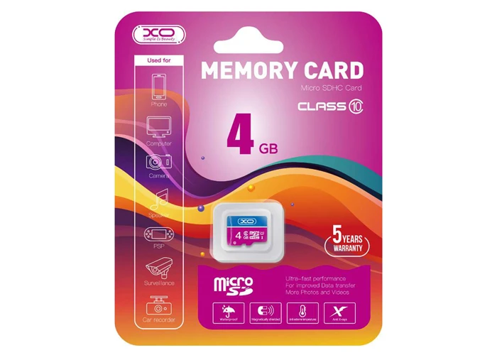 XO 4GB Micro SDHC kort Hukommelseskort/memory kort Class 10