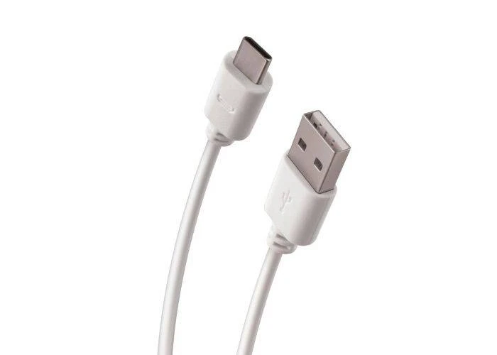 USB - Type-C - 2A HURTIG oplader / data kabel 1m. - Hvid