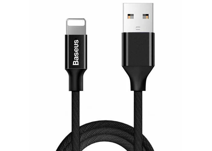 BASEUS Yiven USB-A / Lightning oplader kabel - Sort - 1,8 m