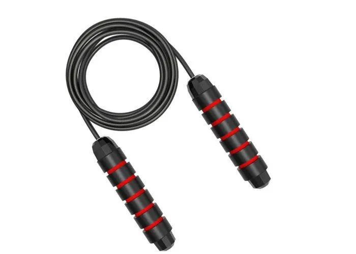 JUMP sjippetov / speedrope med stålwire - Håndtag 16 cm - Rød