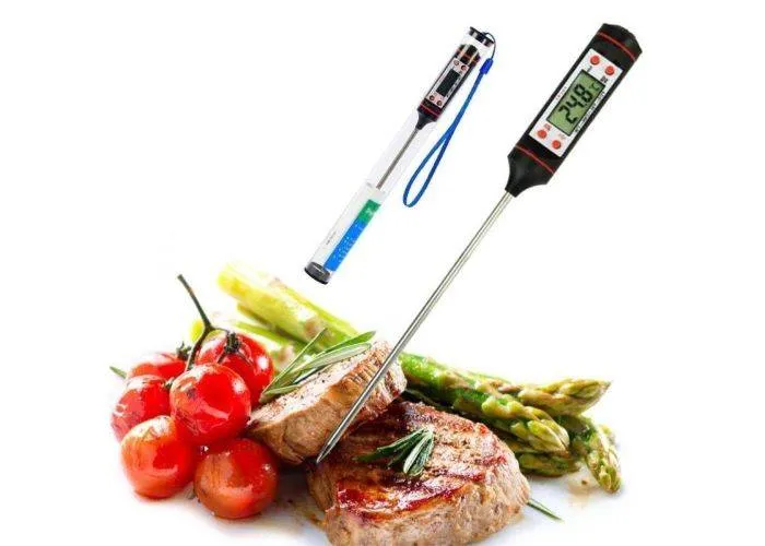 Mad / Stegetermometer med Digital Display - -50 - +300 grader - Mål temperatur af mad/væske mm