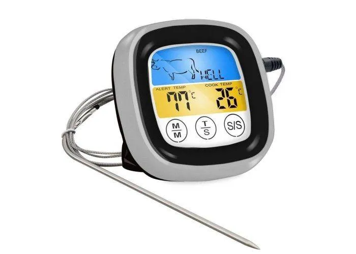 Grill / Stege termometer med LED digital display - -20 - +300 grader - Med timer funktion