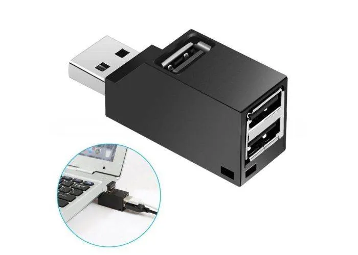 USB HUB adapter - 3x USB-A porte - Plug & play