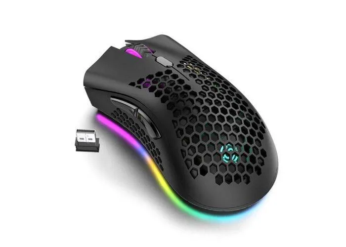 M600 Trådløs mus - 7 knapper & LED lys - Sort