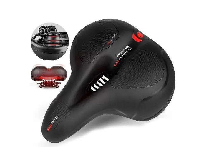 Active ergonomisk cykelsadel - Vandtæt - Air-Flow - Rød