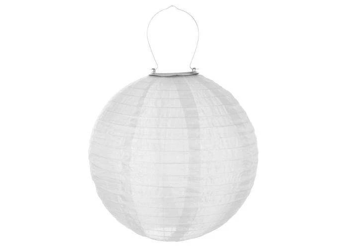 Vandtæt LED Solcelle‑Lanterne  Ø30 cm - Hvid