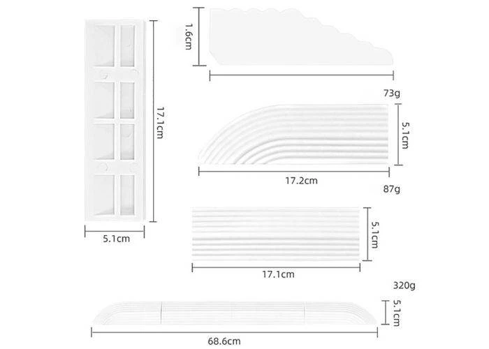 Robotstøvsuger Dørtrinsrampe til fx Roborock, Roomba, Xiaomi, Ecovacs - Hvid