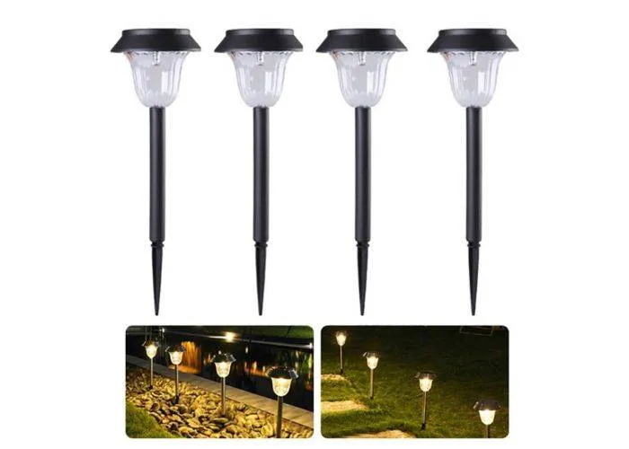 Yard Udendørs LED lampe med Solceller - Varm hvid lys - Sæt med 4 stk.