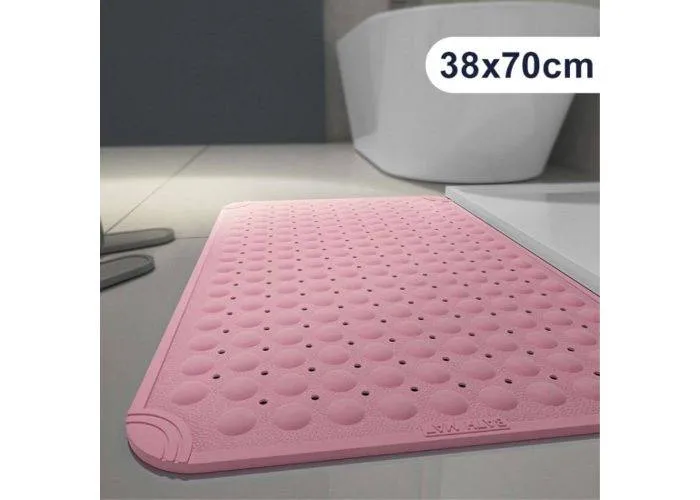 Skridsikker Square TPE Badeværelsesmåtte 70 x 38 cm - Pink
