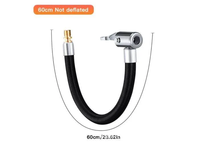 Slange med Pumpehoved til Bil/Motorcykel/Cykel - 60 cm
