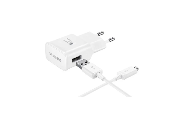 Original Samsung EP-TA20EW USB oplader / adapter 15W inkl. mikroUSB kabel - Hvid