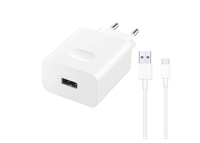 Original Huawei oplader / adapter 22.5W imkl. USB-C kabel - Hvid