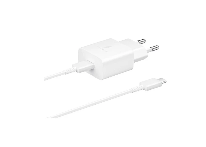 Original Samsung EP-T1510 USB-C oplader / adapter 15W inkl. USB-C kabel - Hvid