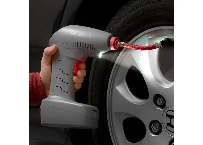 Elektrisk Luftpumpe/ luftkompresser til bil/cykel mm - LED lommelygte