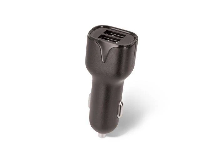 Setty - Dual USB bil oplader 2.4A - Sort