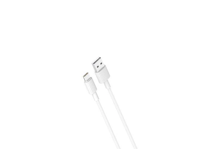 XO USB-A / USB-C opladerkabel 60W - 1m - Hvid