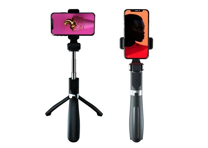 XO Bluetooth selfiestick / Indbygget udvidelig Tri-Pod - Inkl. Remote