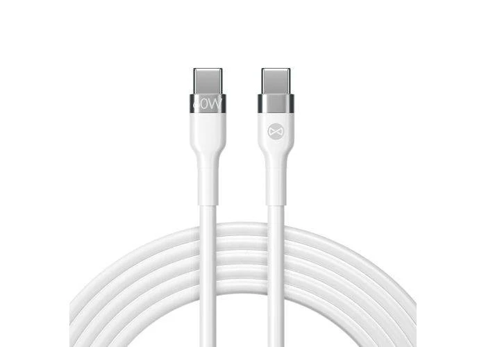 Forever USB-C til USB-C opladerkabel - 60W - 1m - Hvid
