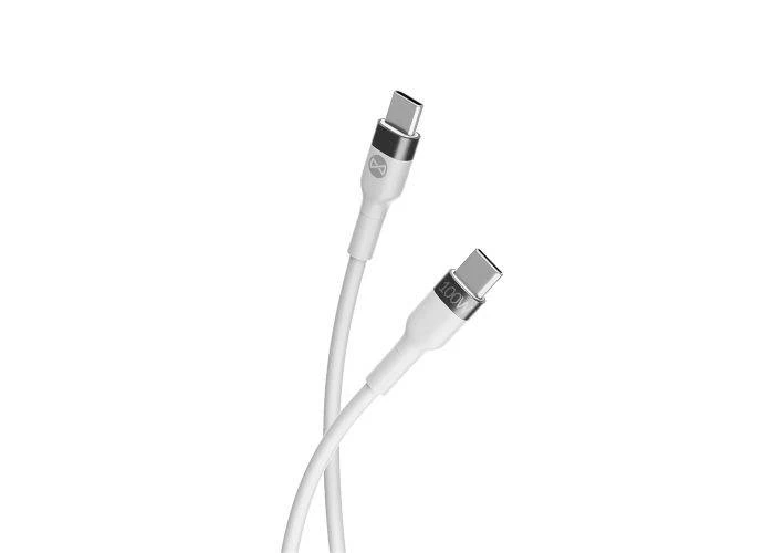 Forever Flexible USB-C til USB-C opladerlabel 100W - 2m - Hvid