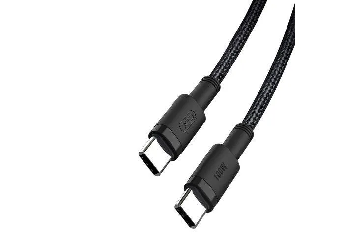 XO USB-C til USB-C opladerlabel 100W - 1,5m - Sort