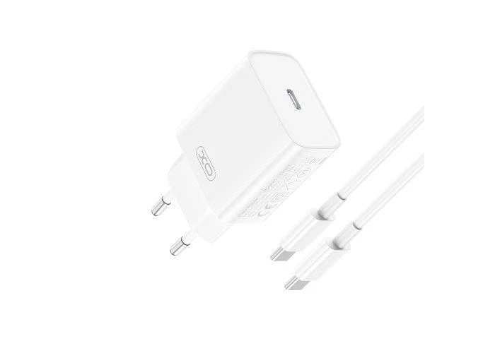 USB-C PD HURTIG oplader / adapter - 20W Inkl. USB-C til USB-C kabel