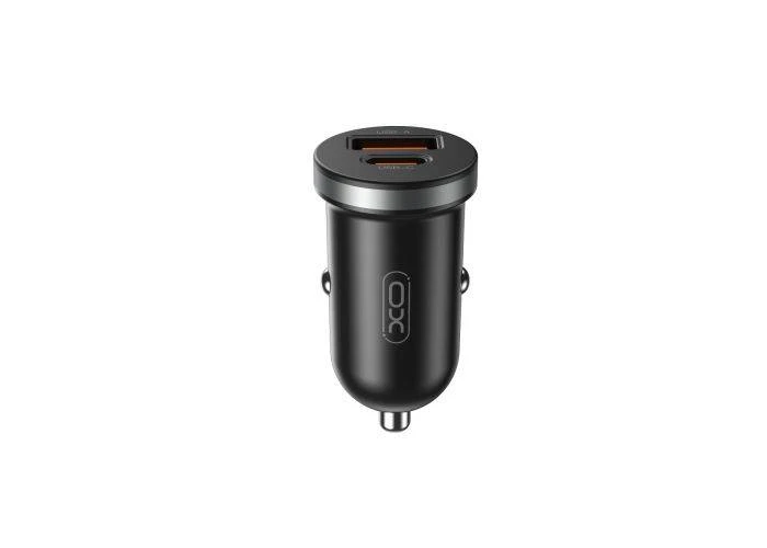 XO Dual 30W biloplader til cigarettænder – 1xUSB-C / 1x USB-A