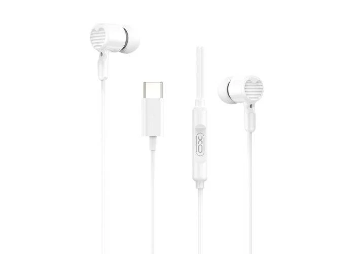 XO høretelefoner med USB-C kabel - med mikrofon - Hvid